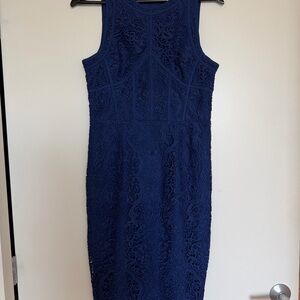 Harlyn Sleeveless Blue Lace Dress
